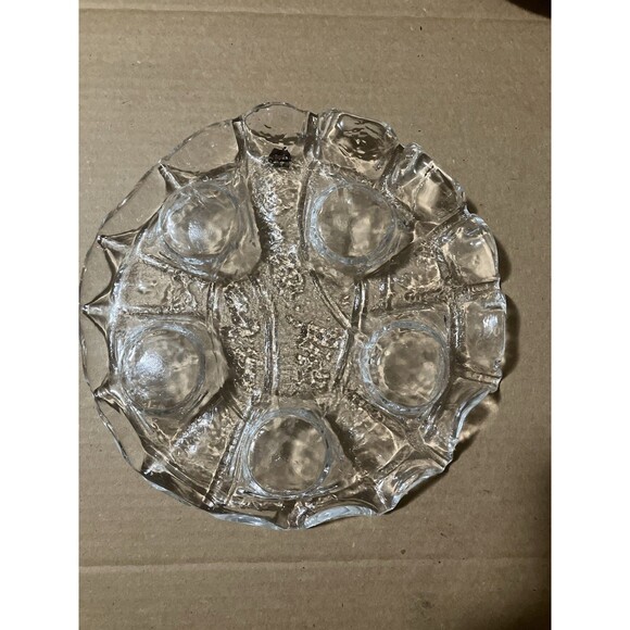 Muurla Finland Crystal Glass Candle Holder. Snowflake Form for 5 Tealights. 70’s - Picture 14 of 16